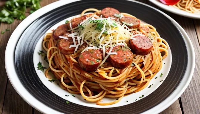 Szybkie i proste spaghetti z kiełbasą – idealne na obiad lub kolację
